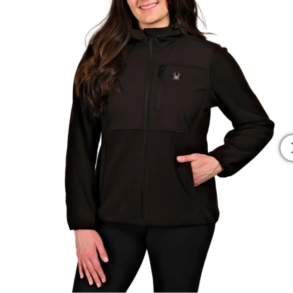Spyder Polar Fleece Full Zip Hooded Jacket Large